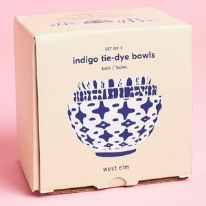 West Elm Indigo Tie-Dye Bowls